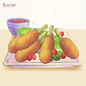 可爱卡通食品寿司中餐面条饺子插画AI矢量设计素材【121】
