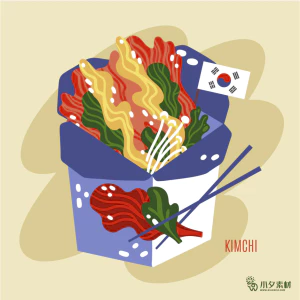 可爱卡通食品寿司中餐面条饺子插画AI矢量设计素材【124】