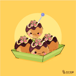 可爱卡通食品寿司中餐面条饺子插画AI矢量设计素材【130】