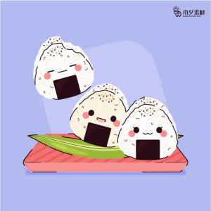可爱卡通食品寿司中餐面条饺子插画AI矢量设计素材【142】