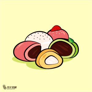 可爱卡通食品寿司中餐面条饺子插画AI矢量设计素材【166】