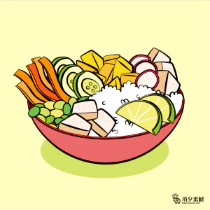 可爱卡通食品寿司中餐面条饺子插画AI矢量设计素材【169】