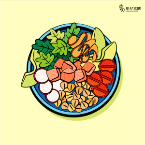 可爱卡通食品寿司中餐面条饺子插画AI矢量设计素材【171】