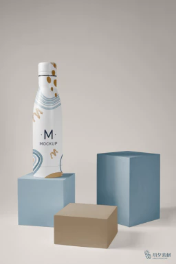 饮料牛奶瓶子纯净水矿泉水包装智能贴图样机模板PSD分层设计素材【009】