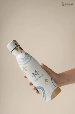 饮料牛奶瓶子纯净水矿泉水包装智能贴图样机模板PSD分层设计素材【011】