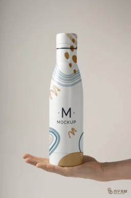 饮料牛奶瓶子纯净水矿泉水包装智能贴图样机模板PSD分层设计素材【012】