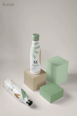 饮料牛奶瓶子纯净水矿泉水包装智能贴图样机模板PSD分层设计素材【020】