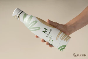饮料牛奶瓶子纯净水矿泉水包装智能贴图样机模板PSD分层设计素材【025】