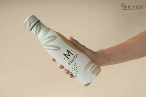 饮料牛奶瓶子纯净水矿泉水包装智能贴图样机模板PSD分层设计素材【027】