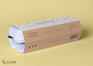 鸡蛋盒子包装智能贴图食品智能样机模板PSD分层设计素材【023】