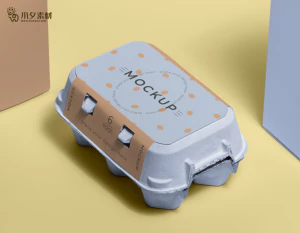 鸡蛋盒子包装智能贴图食品智能样机模板PSD分层设计素材【026】