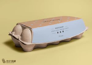 鸡蛋盒子包装智能贴图食品智能样机模板PSD分层设计素材【063】