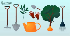 植物界劳动节场景等距人物小人树木大自然地球插画AI矢量设计素材【021】