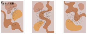 相册相框抽象画花朵大自然插画模板AI矢量设计素材【067】
