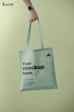 购物袋布袋袋子只能贴图文创样机模板PSD分层设计素材【016】
