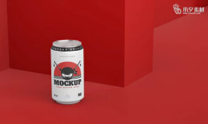 铝制易拉罐饮料罐子包装瓶子智能贴图样机模板PSD分层设计素材【019】