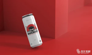 铝制易拉罐饮料罐子包装瓶子智能贴图样机模板PSD分层设计素材【021】