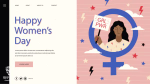 创意趣味38三八妇女节活动宣传促销海报展板模板AI矢量设计素材【009】