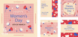创意趣味38三八妇女节活动宣传促销海报展板模板AI矢量设计素材【010】