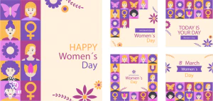 创意几何38三八妇女节活动宣传促销海报banner模板AI矢量设计素材【001】