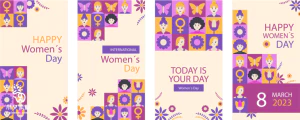 创意几何38三八妇女节活动宣传促销海报banner模板AI矢量设计素材【003】