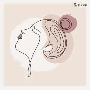 女性抽象线条头像插画logo标志AI矢量设计素材【024】