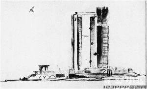 美式复古怀旧建筑人物黑白老照片剪报拼贴画剪贴画png免抠图素材【264】