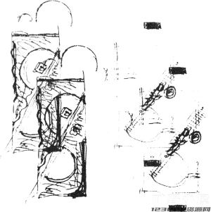 美式复古怀旧建筑人物黑白老照片剪报拼贴画剪贴画png免抠图素材【274】