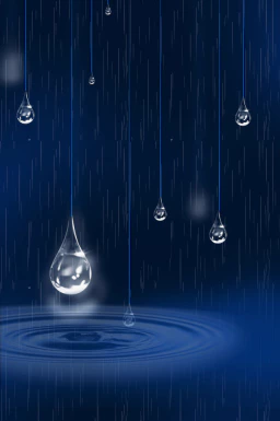 24节气雨水背景海报插画PSD分层设计素材【018】