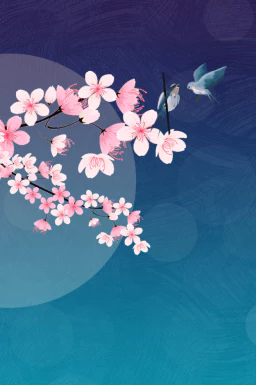 24节气雨水背景海报插画PSD分层设计素材【086】