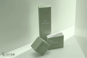 包装美妆纸盒盒子智能贴图文创毕设样机模板PSD分层设计素材【028】