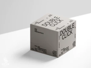 透明亚克力化妆品护肤品面霜塑料罐包装盒纸盒样机PSD设计素材【004】