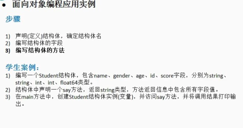 面向对象编程应用实例(golang视频教程)
