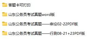 2002-2021年山东公务员考试《行测》+《申论》真题及答案解析(电子版合集 PDF格式下载)[s695]